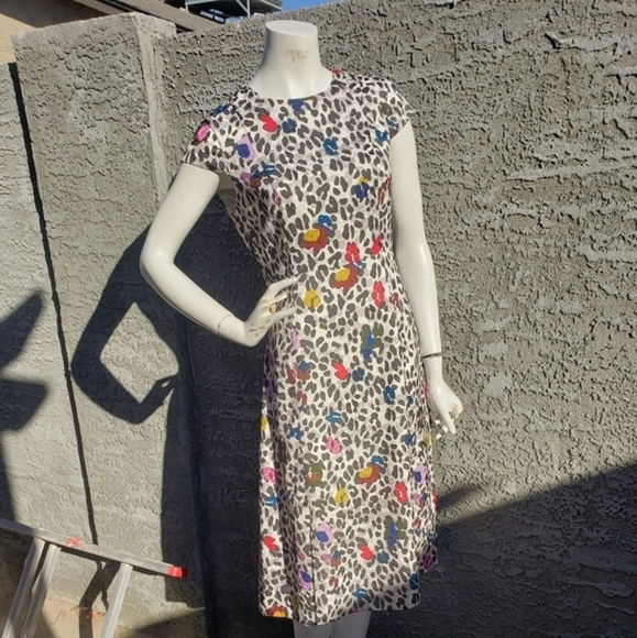 TED‎ BAKERStelaar Wilderness-print Short-sleeve Midi Dress In Cream - Picture 8 of 8